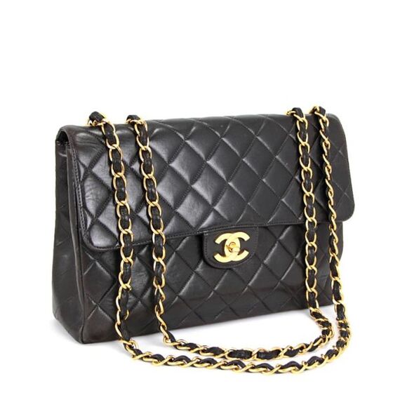 Chanel Matelasse 30 Chain Shoulder Bag Lambskin Black - Picture 1 of 6